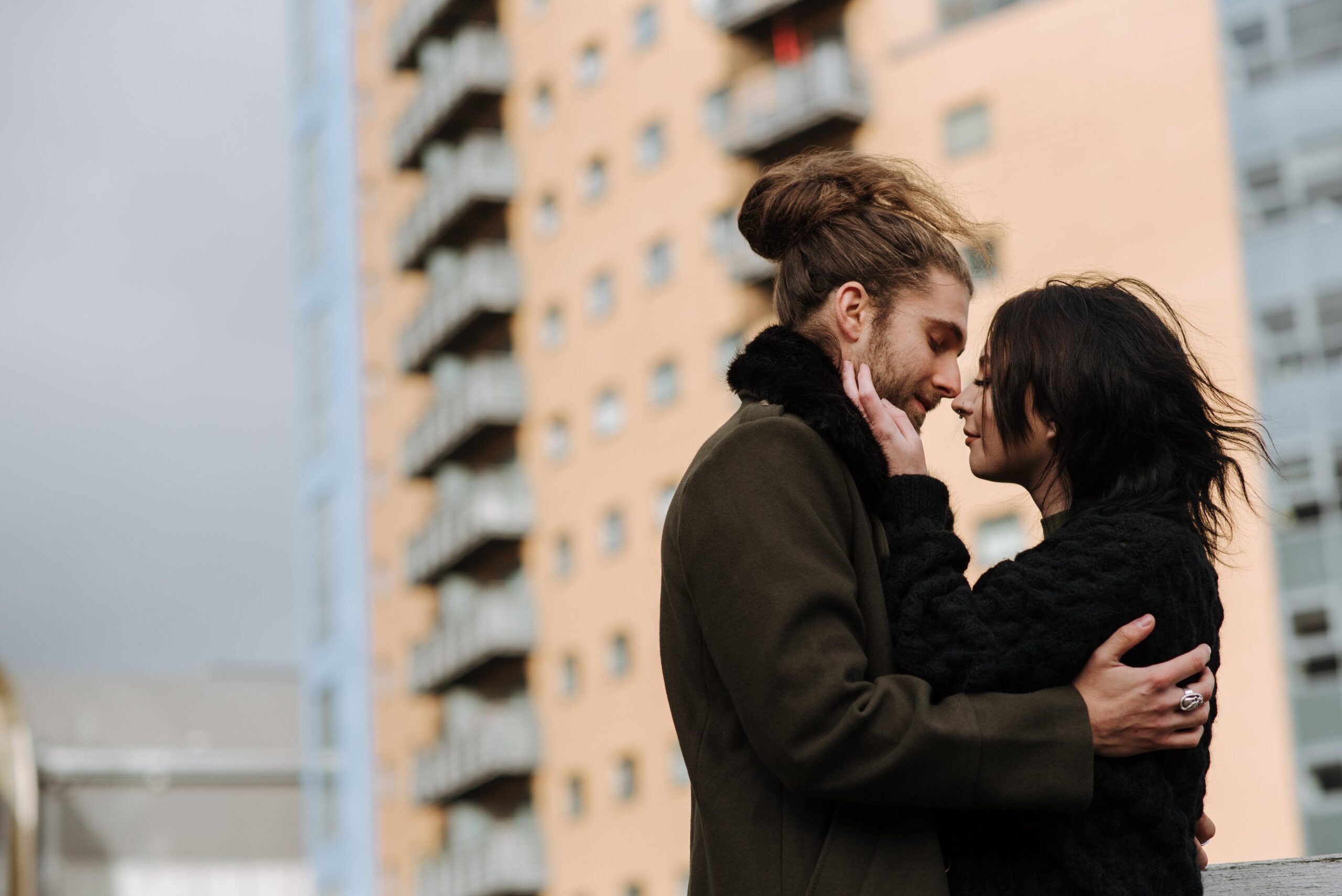 couple expressing their love language by physical touch